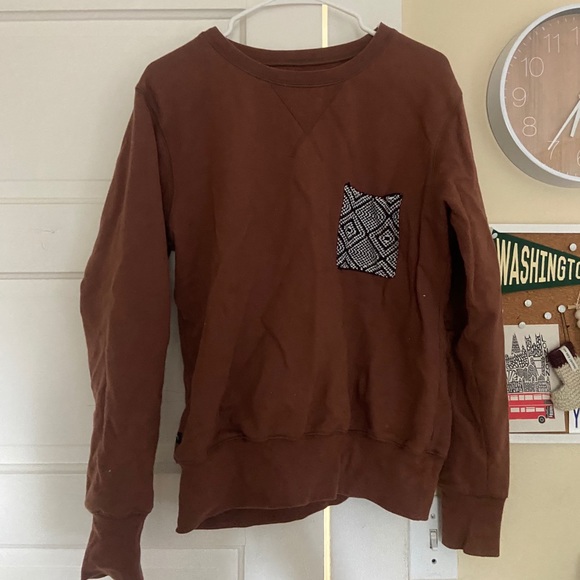 Krochet Kids Burnt brown pocket crewneck - Picture 3 of 5